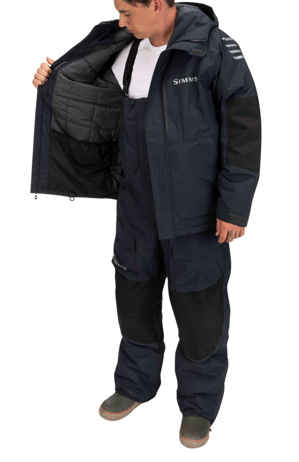Simms Challenger Insulated Fishing Jacket Black Model Interior Simms Challenger Insulated Fishing Jacket Black Model Interior